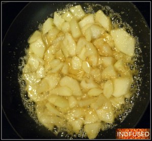 pears cooked for 4 minutes