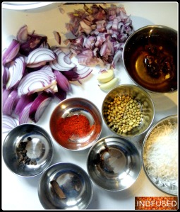 Ingredients for the curry