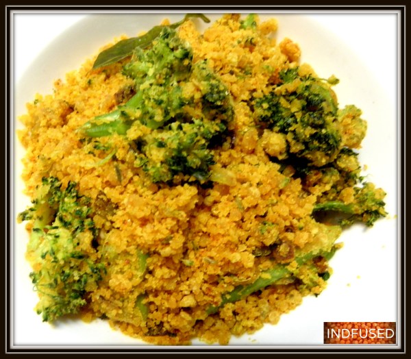 Quick and easy Indian zunaka recipe for protein rich broccoli subji