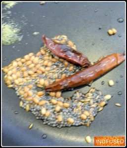 Tempering of the spices