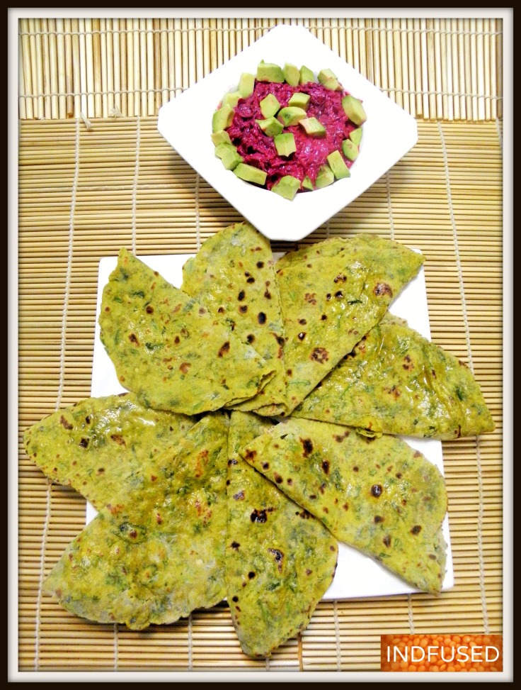 Easy Indian recipe for luscious and nutritious parathas using  protein rich dal