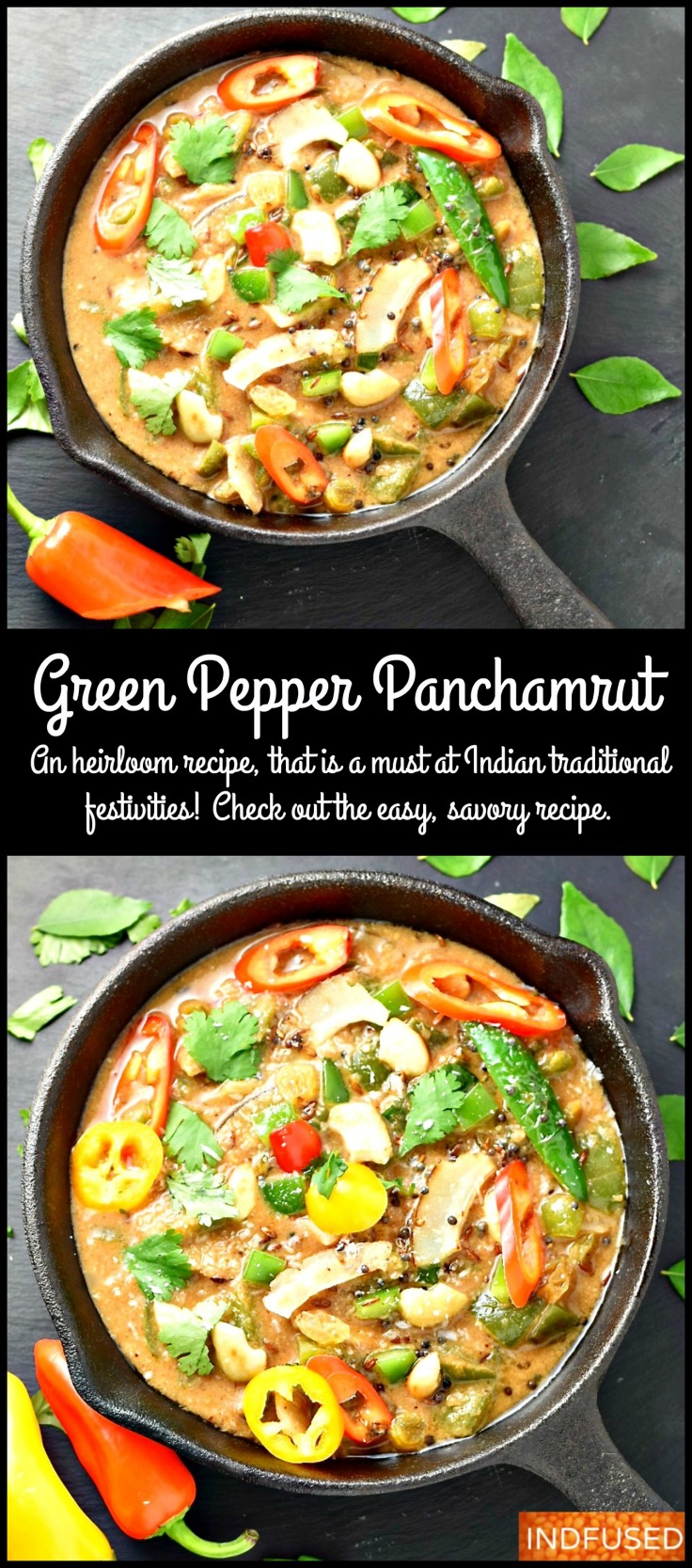 Green Pepper Panchamrut- a traditional savory dish which is a must for Indian festivities