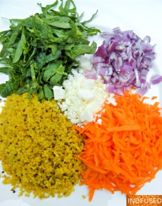 Salad ingredients lining up!