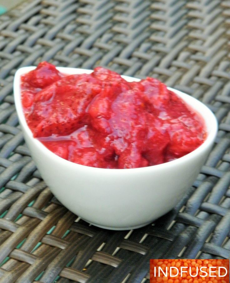 This # Indian #recipe for #Strawberry #ginger #chutney with #Chia seeds  is #multi -purpose as it adapts to many #dishes
