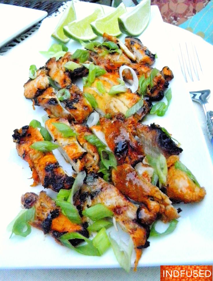 #Indian #fusion #recipe for #succulent #grilled #chicken, # quick and easy #4 ingredient marinade #recipe!