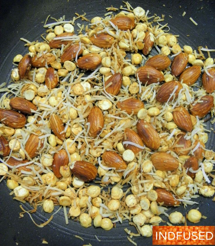 #Easy, #no syrup making #skills required, #Indian #dessert #recipe with #almonds, #coconut,#iron rich #jaggery and #pohe, #cardamom and#nutmeg, a #festival #special