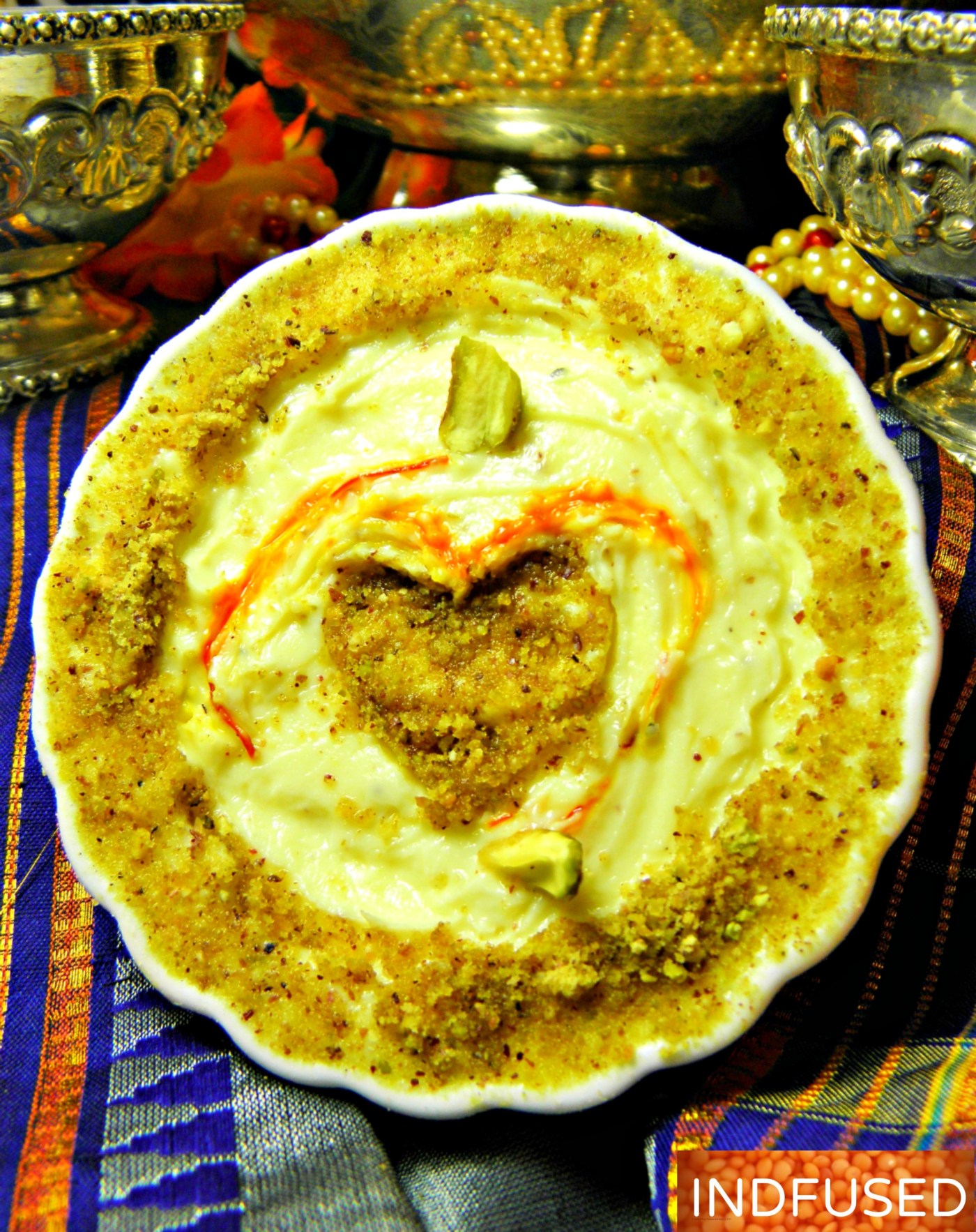 #Traditional #Indian #sweet served with #puris on #festivals such as #Dussera, now can be made in under #30 minutes# vegetarian, #low fat, #glutenfree #recipe with #saffron, #cardamom and #pistachio nuts