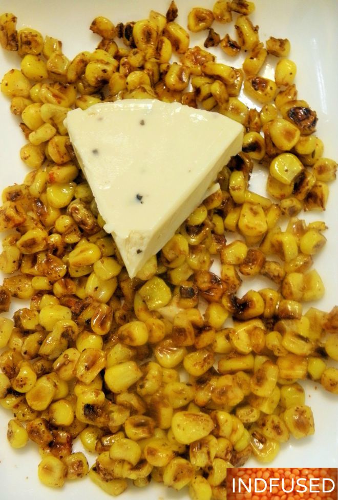 #Indiancuisine #Indian #fusion #Grilled #Naan #Pizza with #Chutney #sauce, ,#cheese and#summerbounty #toppings of #corn, tomatoes, onion and#cilantro