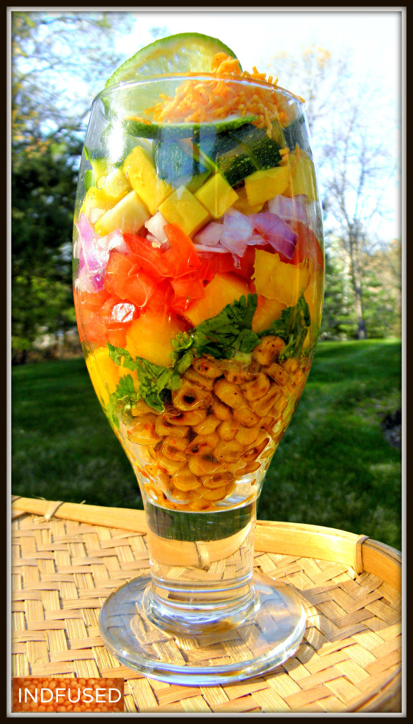 Corn Bhel Salad- Mouth watering chaat combined with healthy veggies!