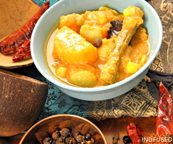 Khatkhate- vegetarian, vegan, gluten free Indian recipe for a delectable Vegetable Stew. pooja food