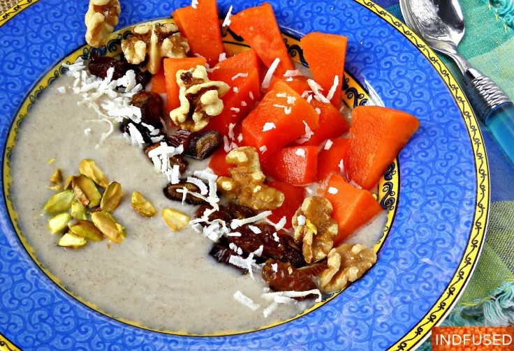 Ragi/ Nachani satva is sprouted ragi flour. Easy Indian recipe for vegetarian, gluten free, nutritious breakfast!