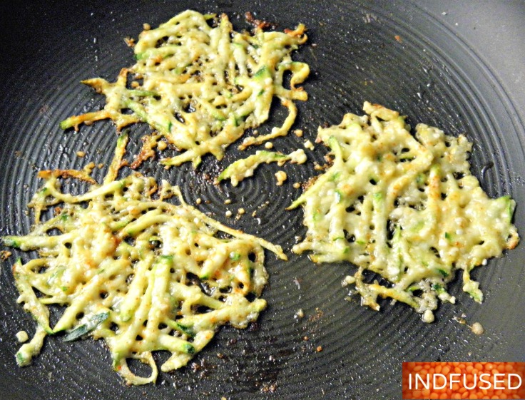 Indian fusion, easy , scrumptious, vegetarian recipe with summer fresh zucchini , Parmesan cheese and masala