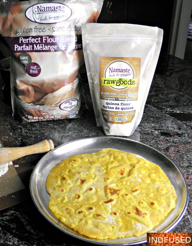 #Indianfusion #easyrecipe for #glutenfree roti wraps with the goodness of turmeric, dal and yogurt