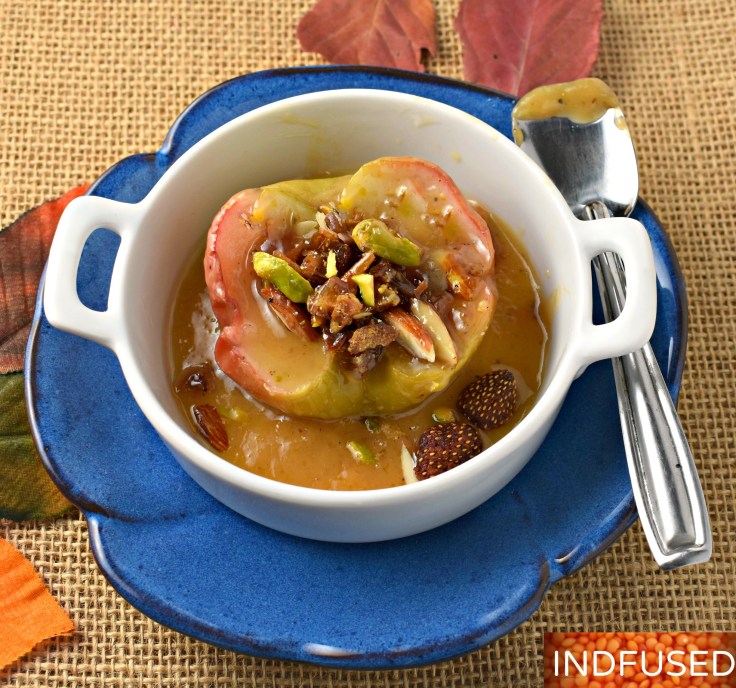 Gluten free, vegan, figure friendly dessert that is super scrumptious and perfect for fall...and bakes in just 5 minutes!