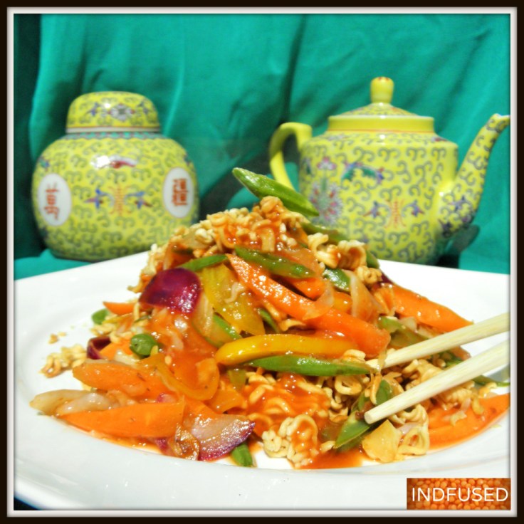 Indo Chinese favorite- American Chop Suey . vegetarian, easy recipe