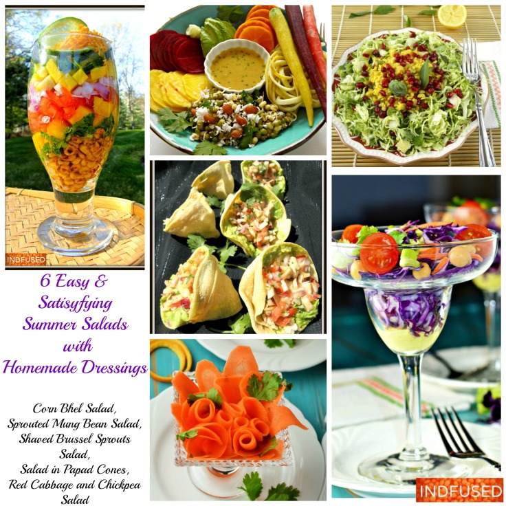 6 Easy & Satisfying Summer Salads with Homemade Dressing