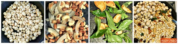 Low Calorie, Healthy Chivda with nutrition packed ingredients like sorghum, fox nuts, turmeric, curry leaves and coconut chips