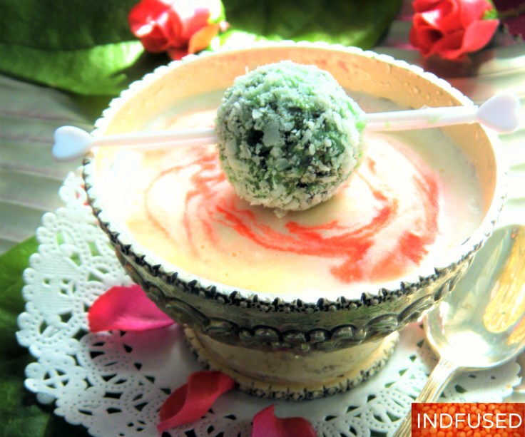 New Indian Fusion dessert-Quick and Easy, vegetarian, gluten free recipe for an Indian fusion dessert and mouth freshener all in one!