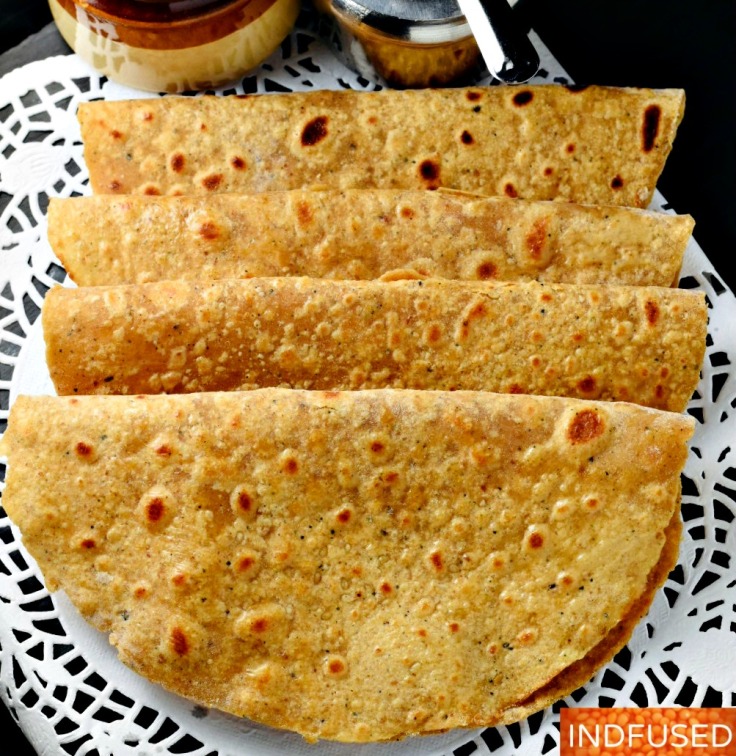 Khajurachi Poli- is a luscious whole wheat bread naturally sweetened with dates and scented with cardamom.