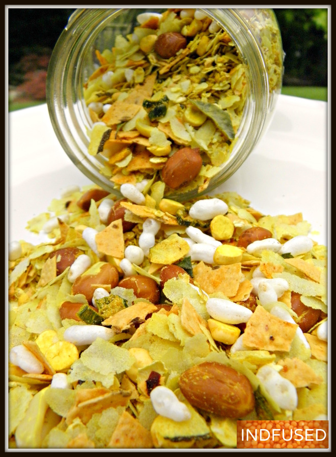 Microwave chivda with Oats and Papad