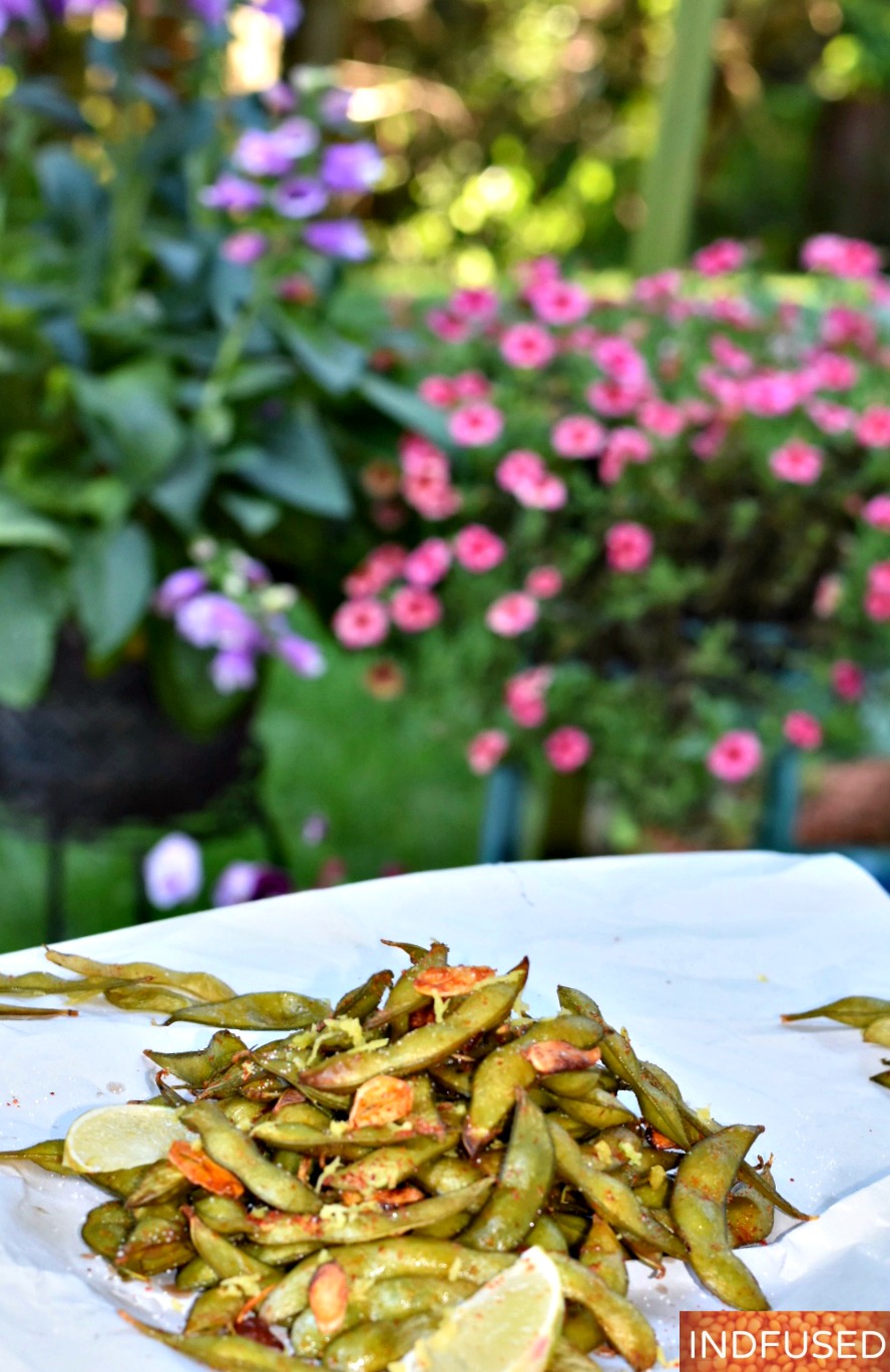 Air Fryer Garlicky Spiced Edamame in 17 minutes!