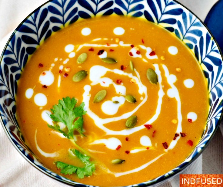 Instant Pot Thai Pumpkin Soup- with turmeric and coconut milk