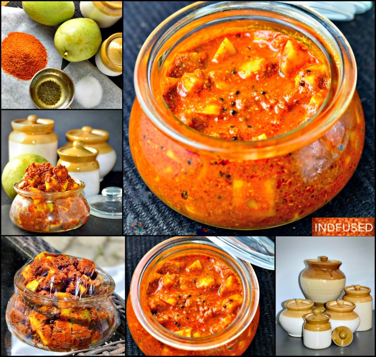 Raw Mango Pickle- This recipe for the freshly made pickle is one of the most favorite condiment that complements any Indian meal!